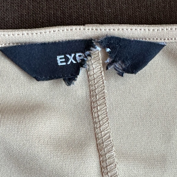 Express Golden Yellow V Neck Wrap Look, Ruffle Edges Draped Midi Dress Sz S - Picture 9 of 13